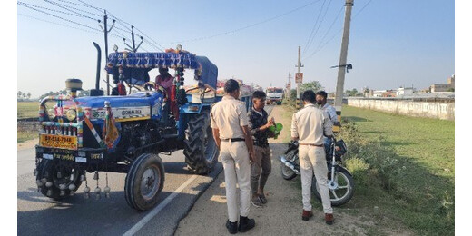 परिवहन विभाग की कार्यवाई, ट्रैफिक थाना के पास चला सघन वाहन जांच अभियान 